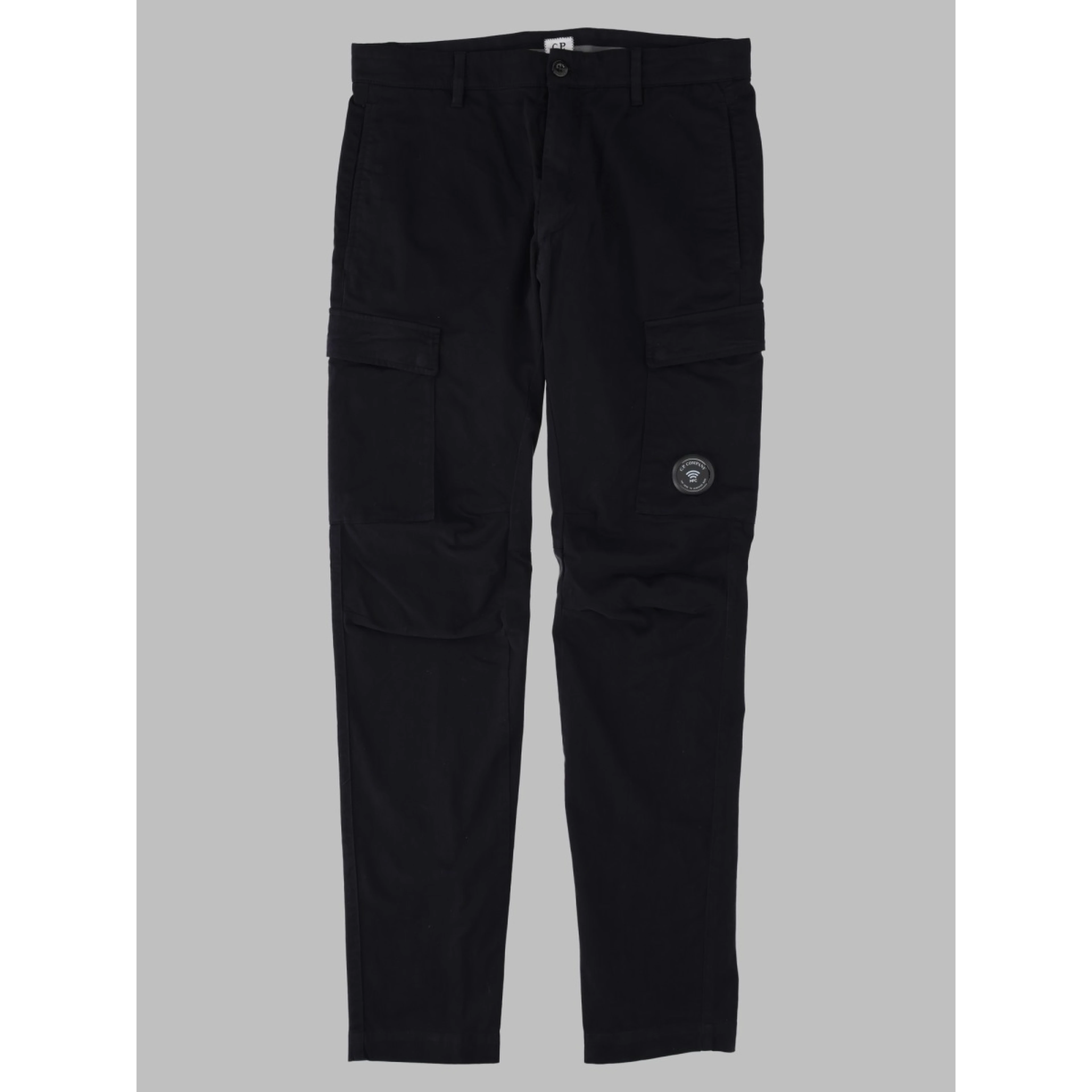 Pantalone Cargo in Raso di Cotone Stretch