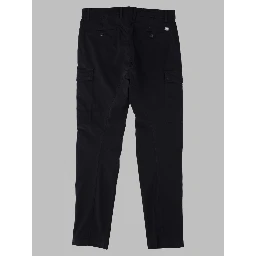 Pantalone Cargo in Raso di Cotone Stretch