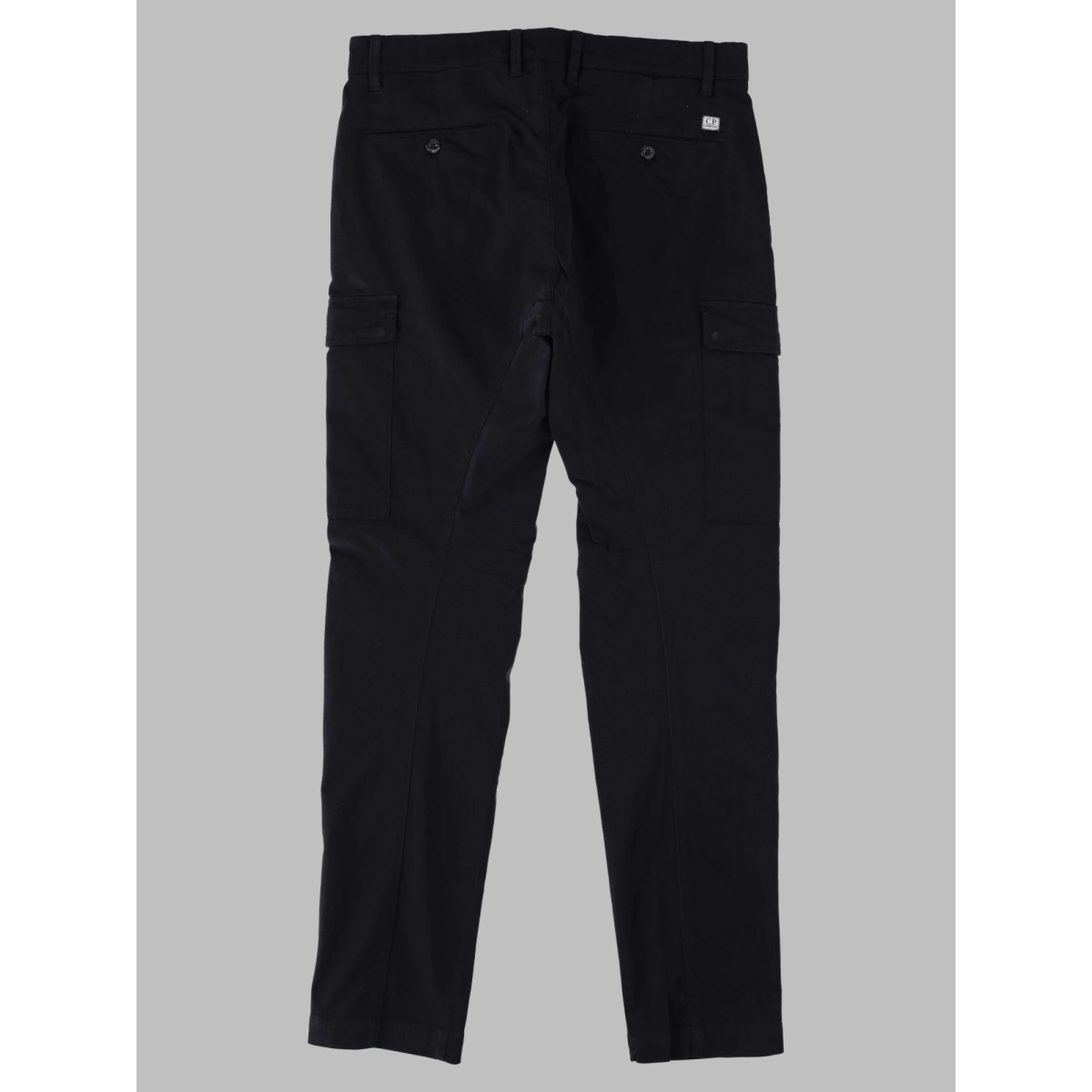 Pantalone Cargo in Raso di Cotone Stretch