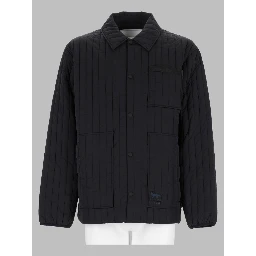 Giacca Trapuntata Con Patch Logo