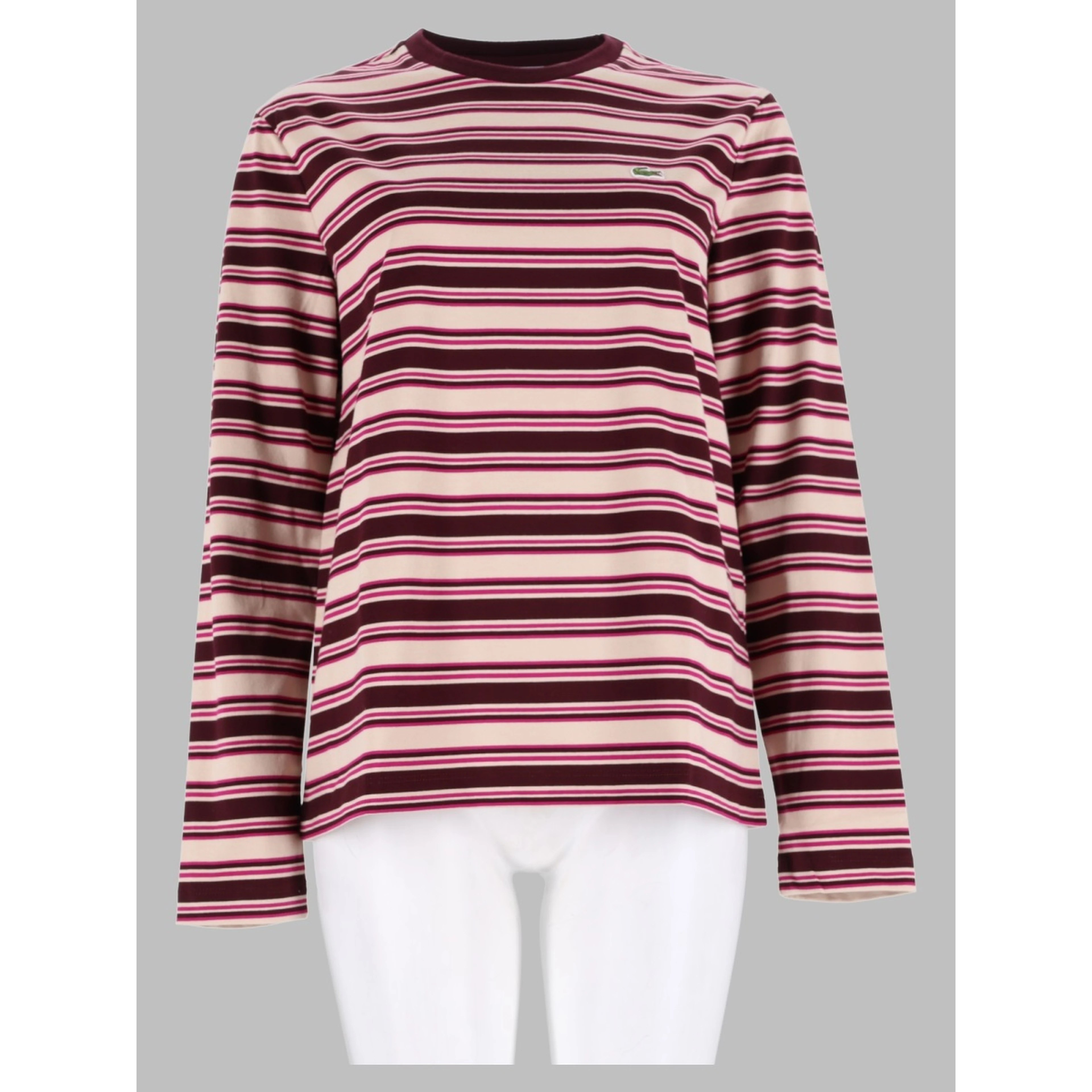 T-Shirt a Righe Con Logo