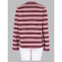 T-Shirt a Righe Con Logo