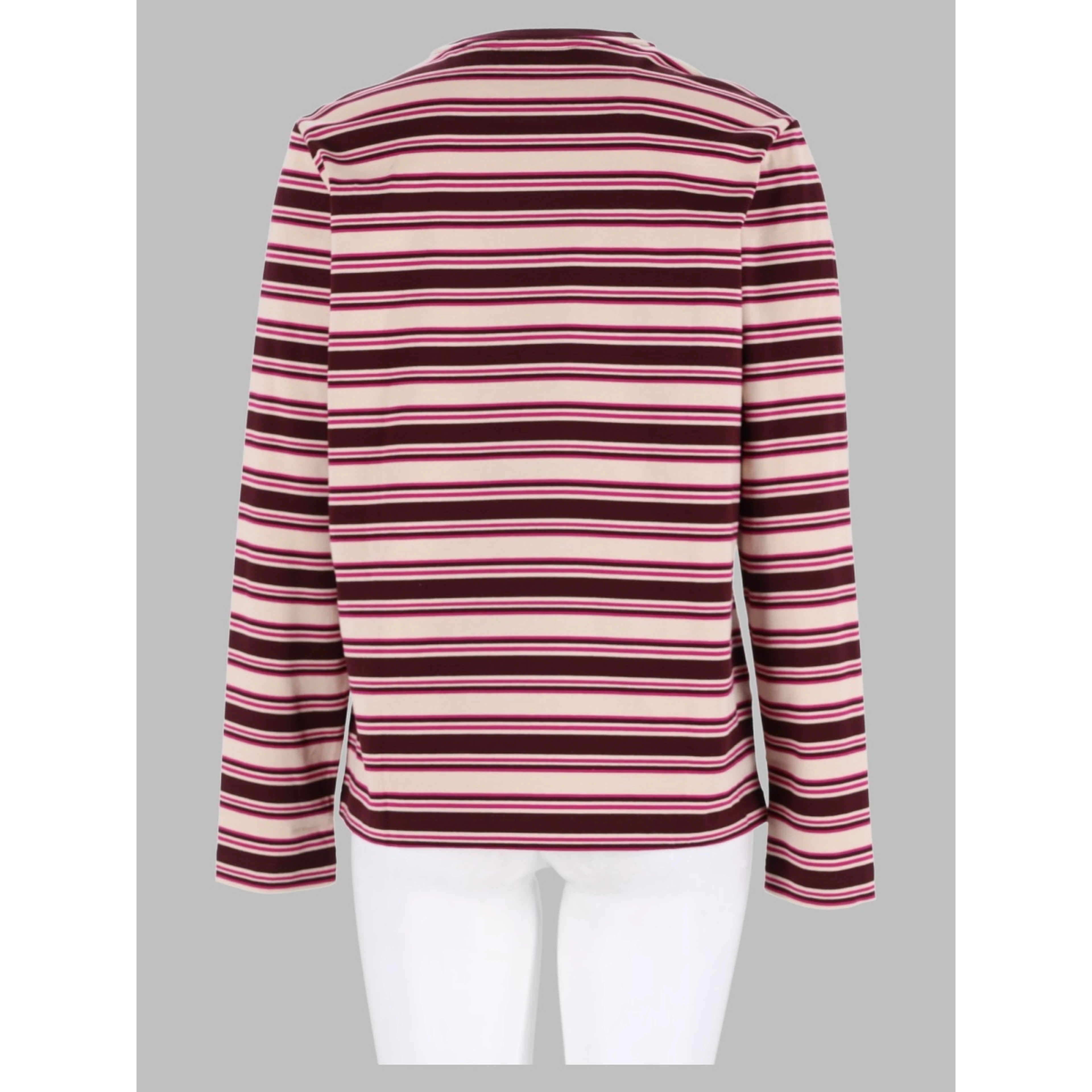 T-Shirt a Righe Con Logo