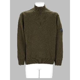 Maglia In Lana Con Zip a Metà