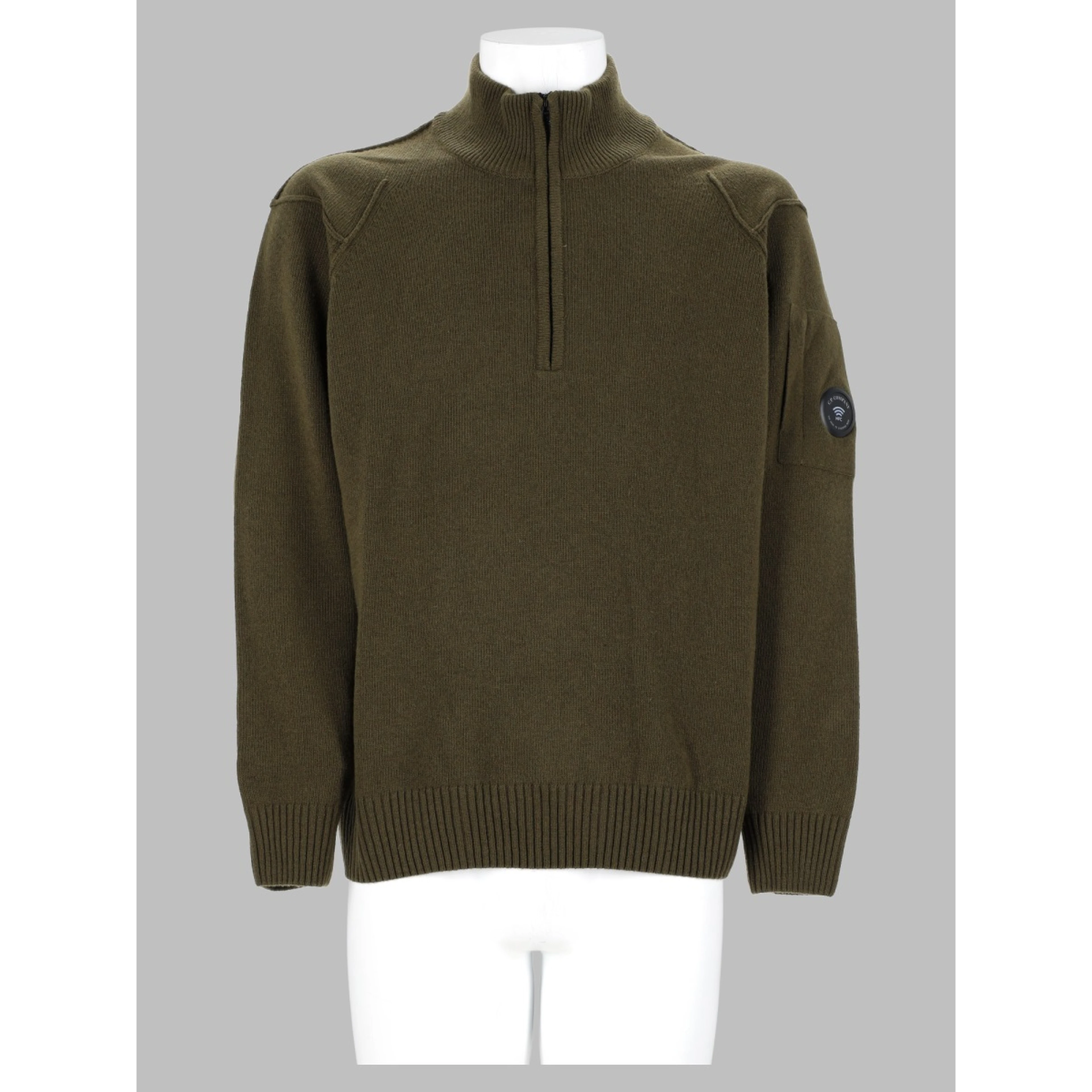 Maglia In Lana Con Zip a Metà