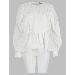 Blusa In Popeline Di Cotone