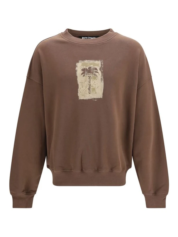 Brown Cotton Sweatshirt