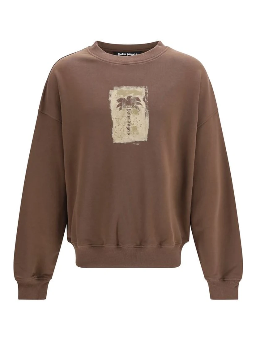 Brown Cotton Sweatshirt