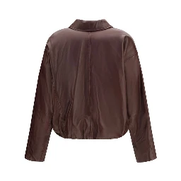 Bordeaux Lamb Ovis Aries Leather Jacket
