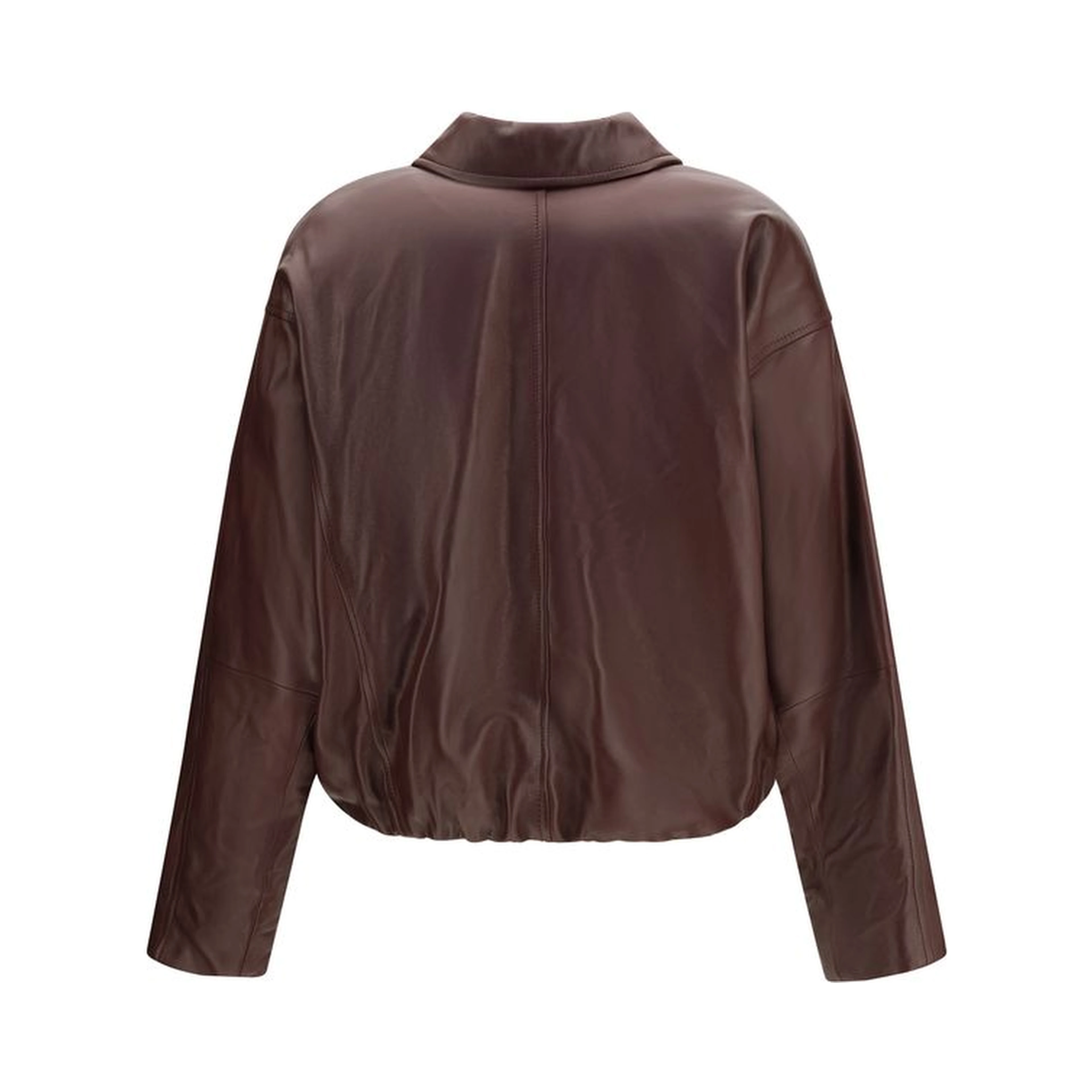 Bordeaux Lamb Ovis Aries Leather Jacket