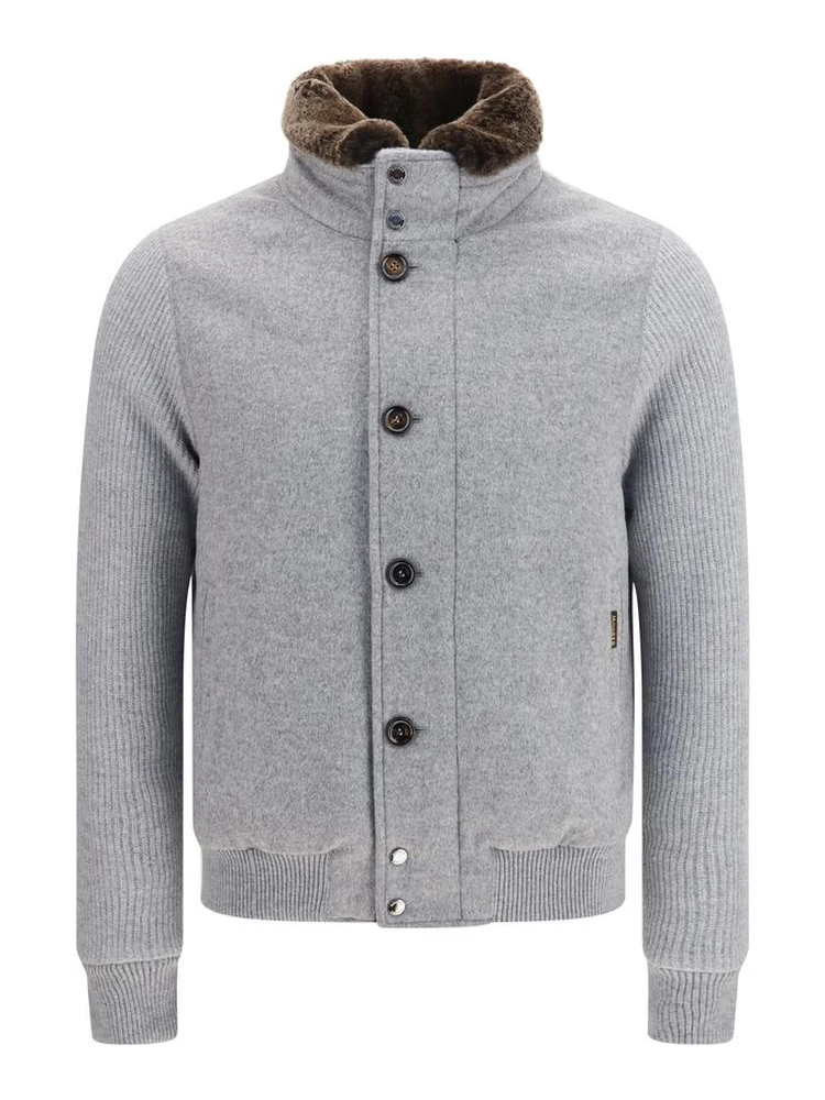 Gray Goose Down Full-Length Jacket