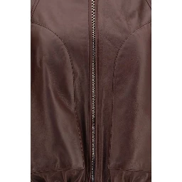 Bordeaux Lamb Ovis Aries Leather Jacket