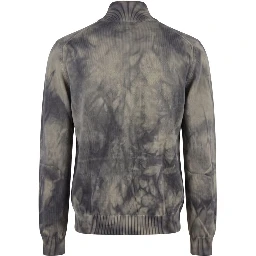 Grey Cotton Men Sweater