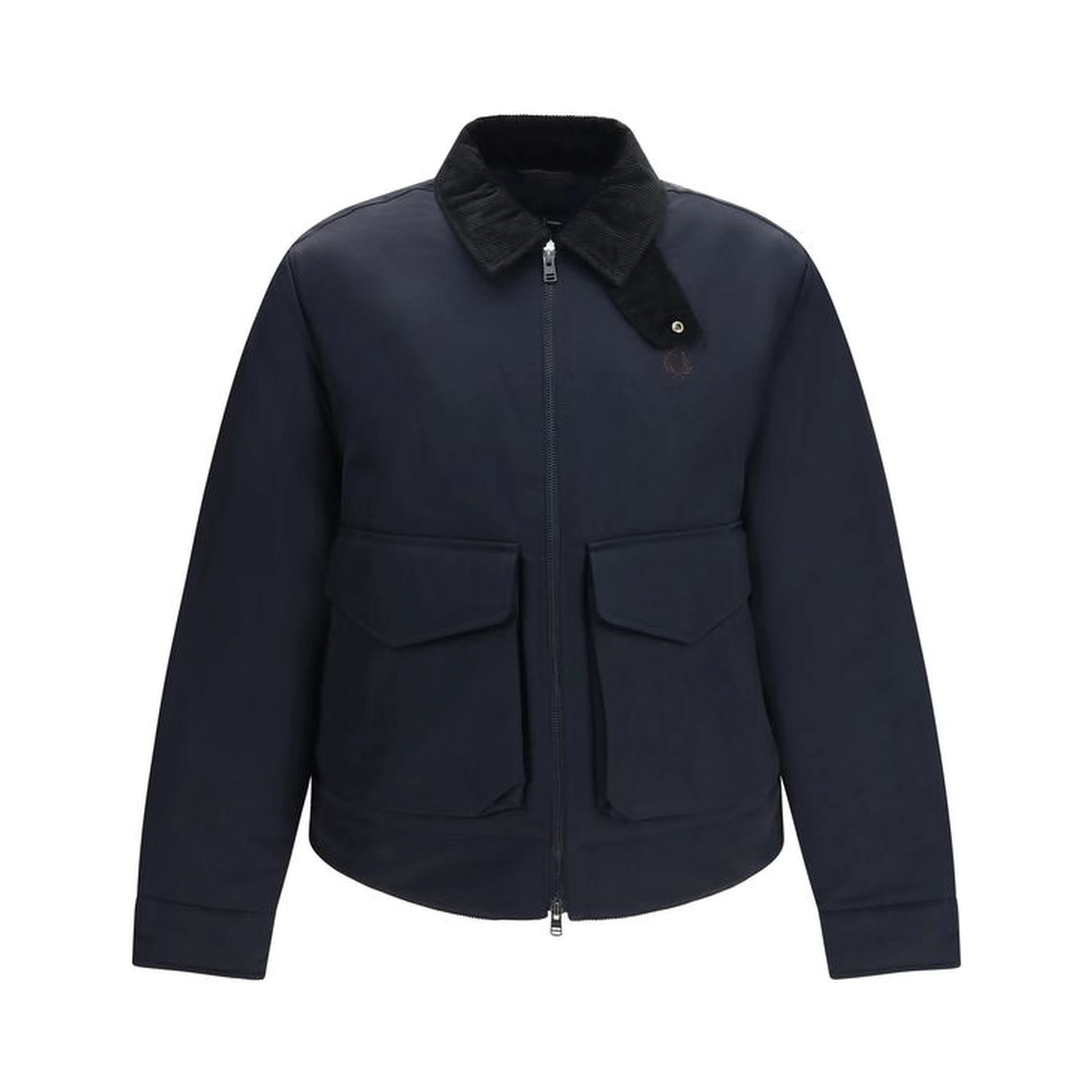 Blue Recycled Polyamide Full-Length Jacket