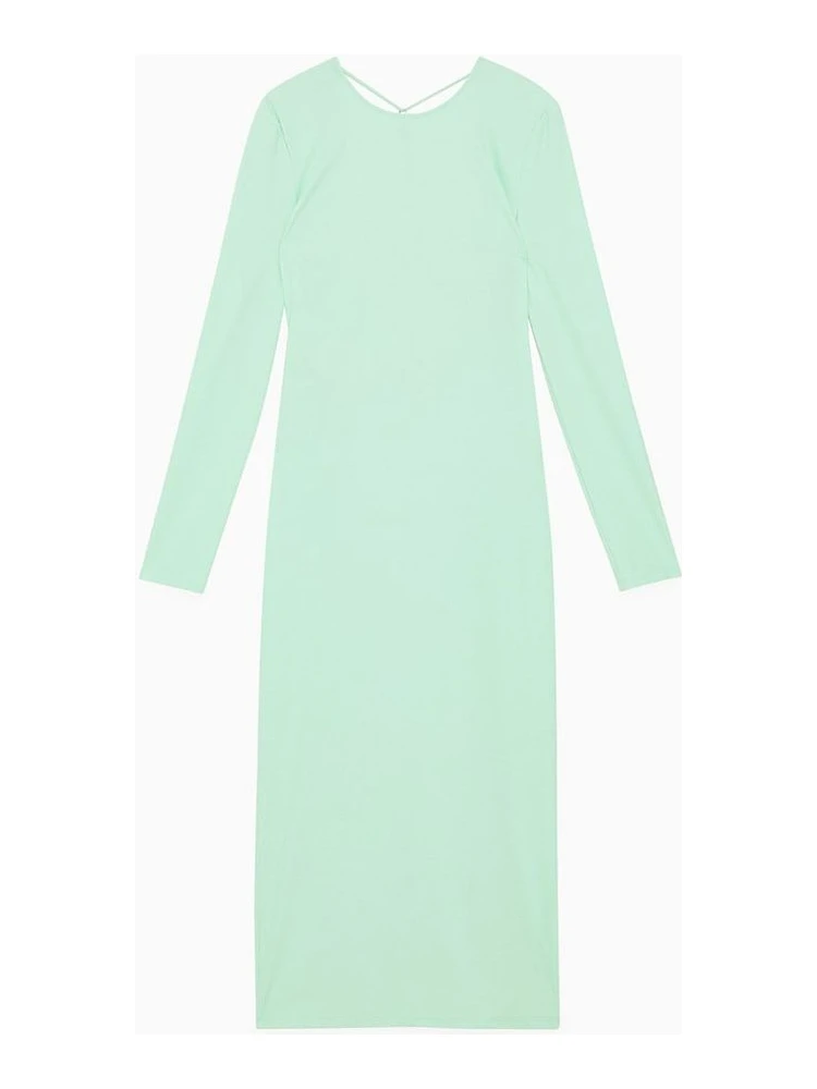 Green Polyamide Casual Dress