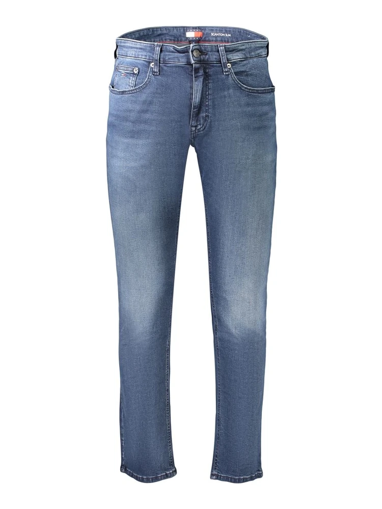 Blue Cotton Slim Fit Jeans