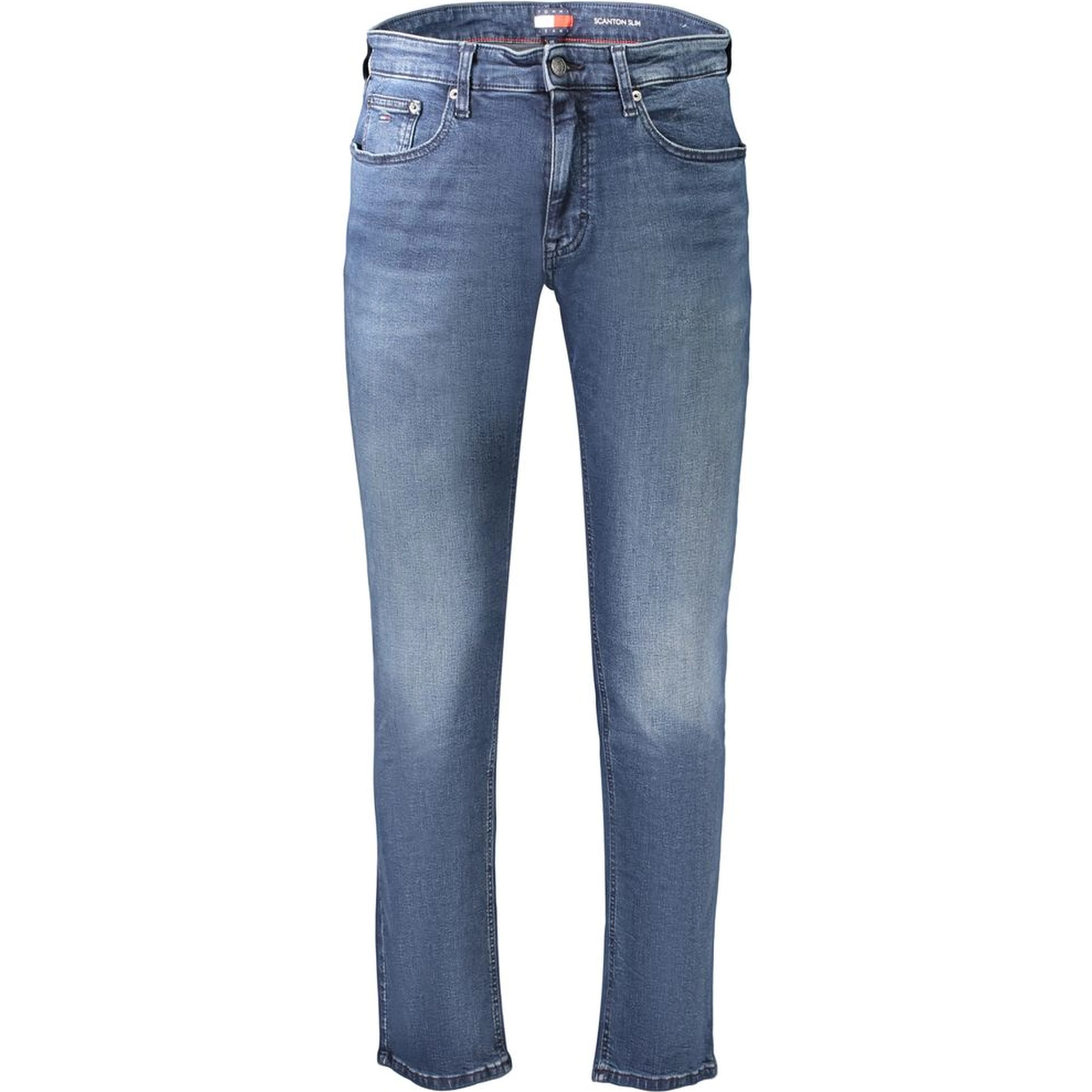 Blue Cotton Slim Fit Jeans