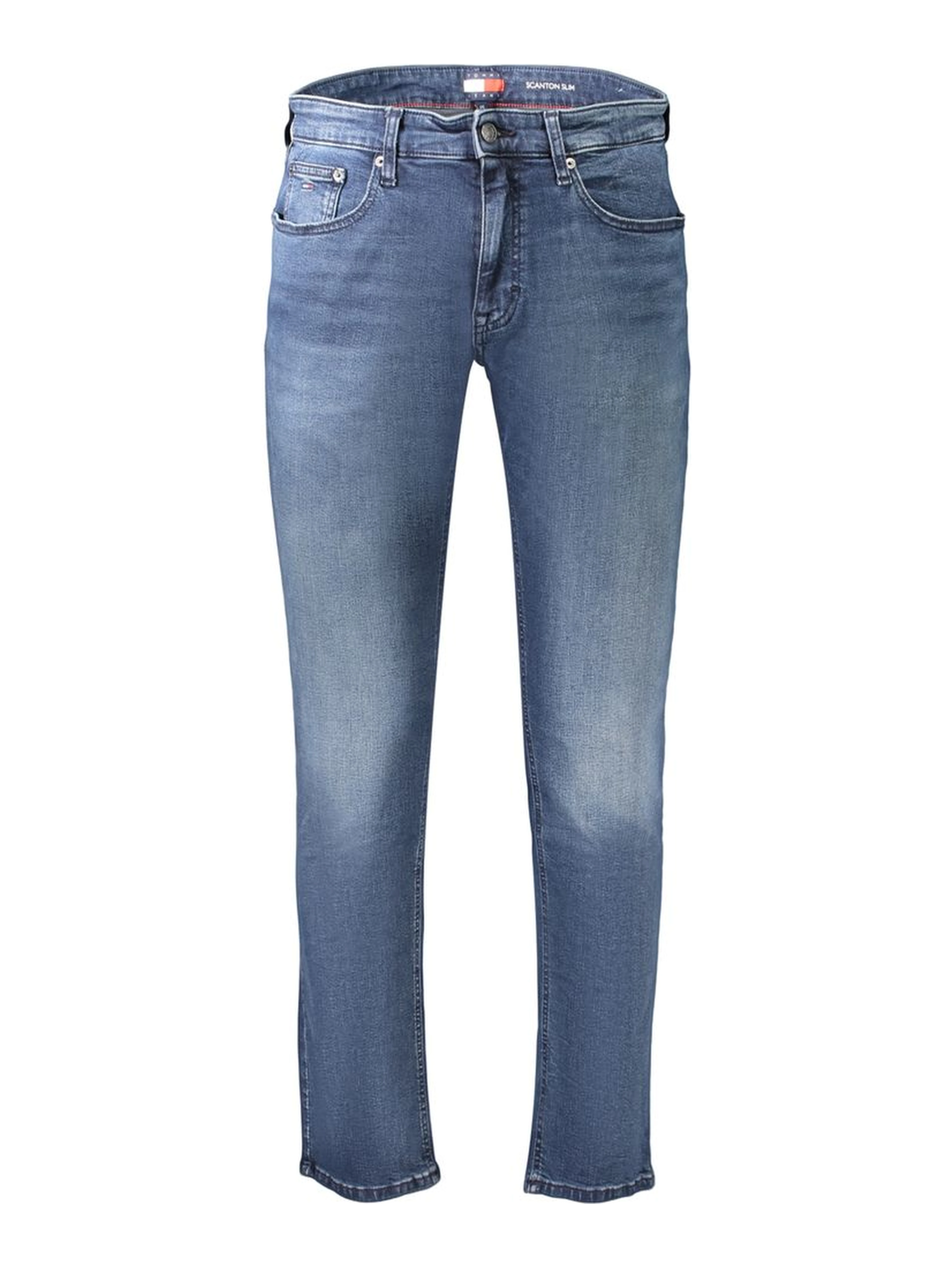 Blue Cotton Slim Fit Jeans