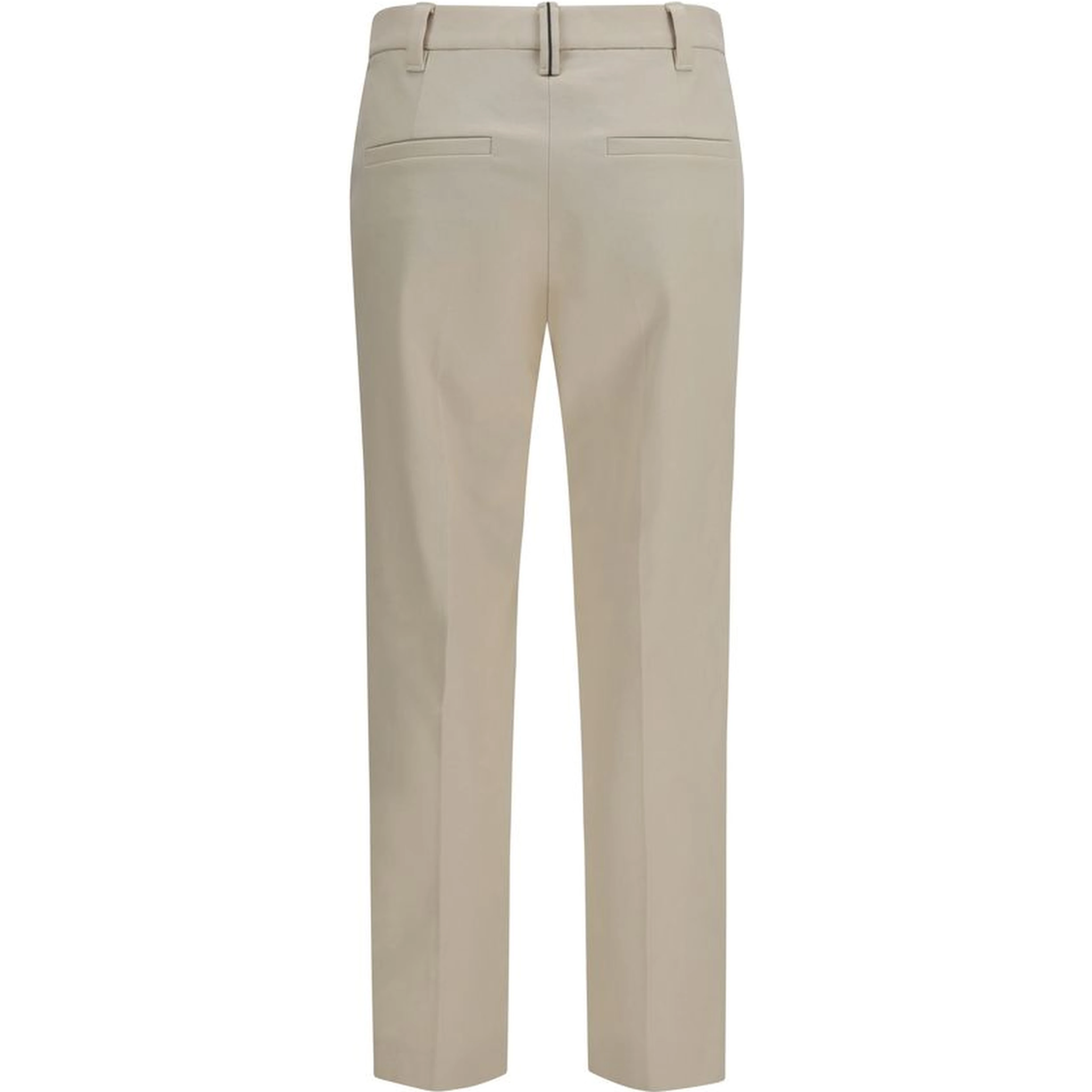 Beige Cotton Dress Pants