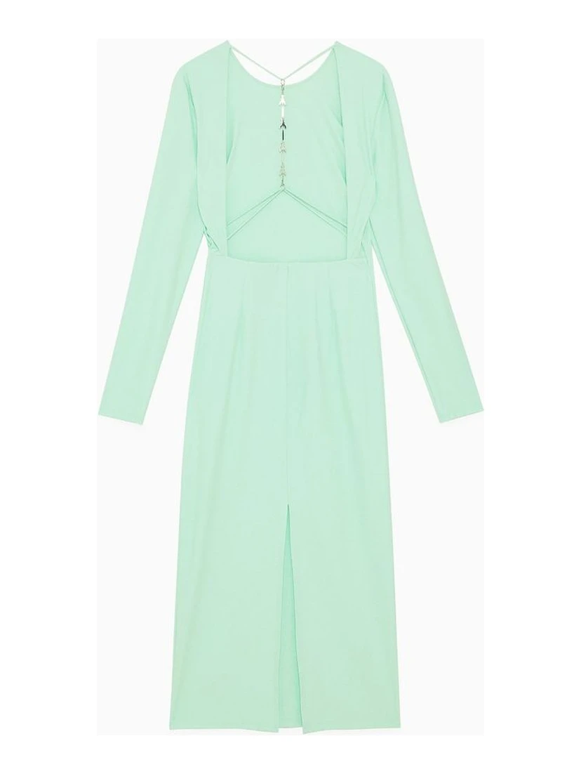 Green Polyamide Casual Dress