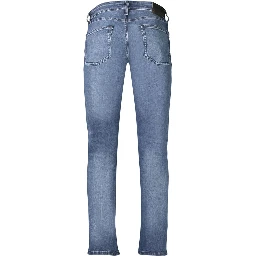 Blue Cotton Slim Fit Jeans