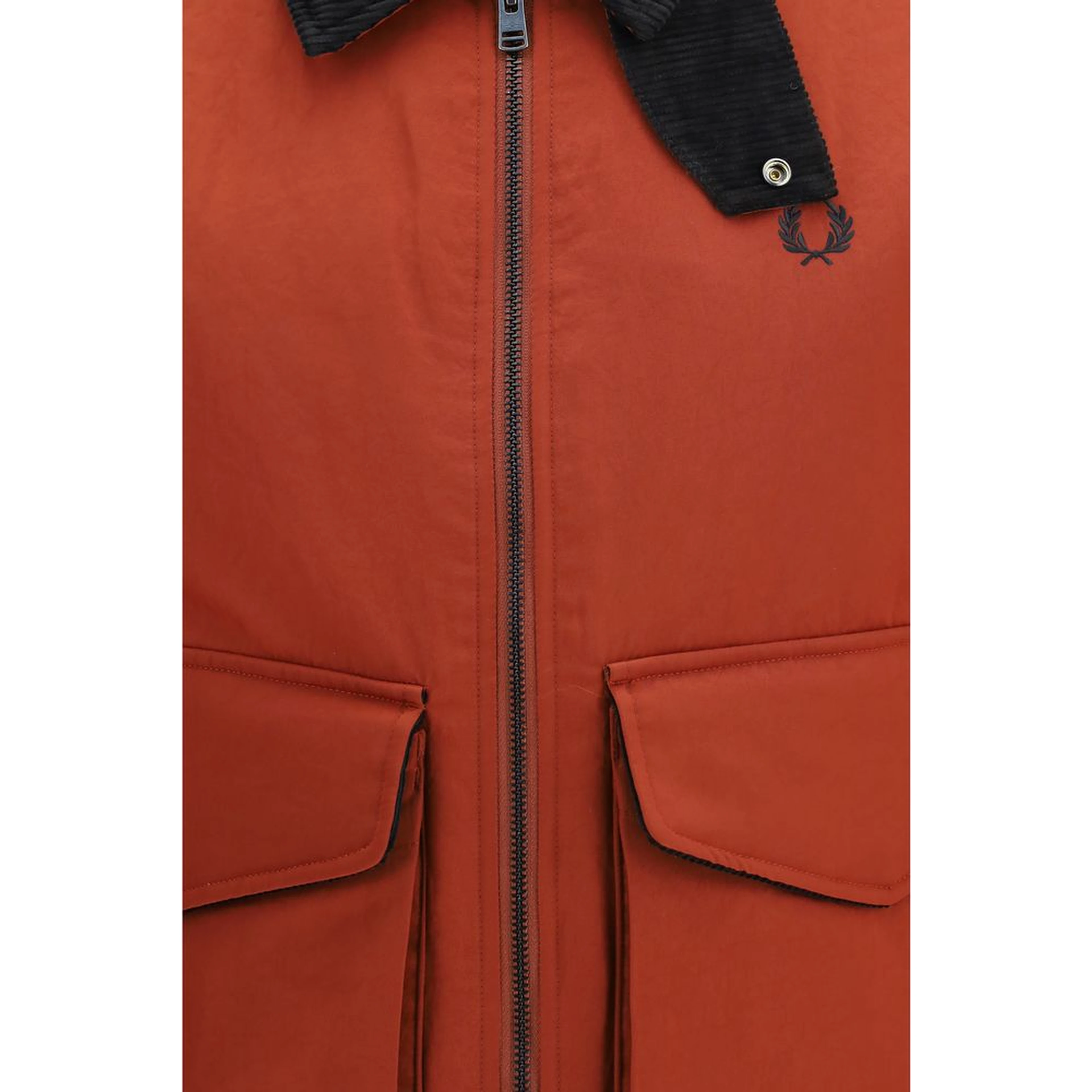 Red Recycled Polyamide Full-Length Jacket