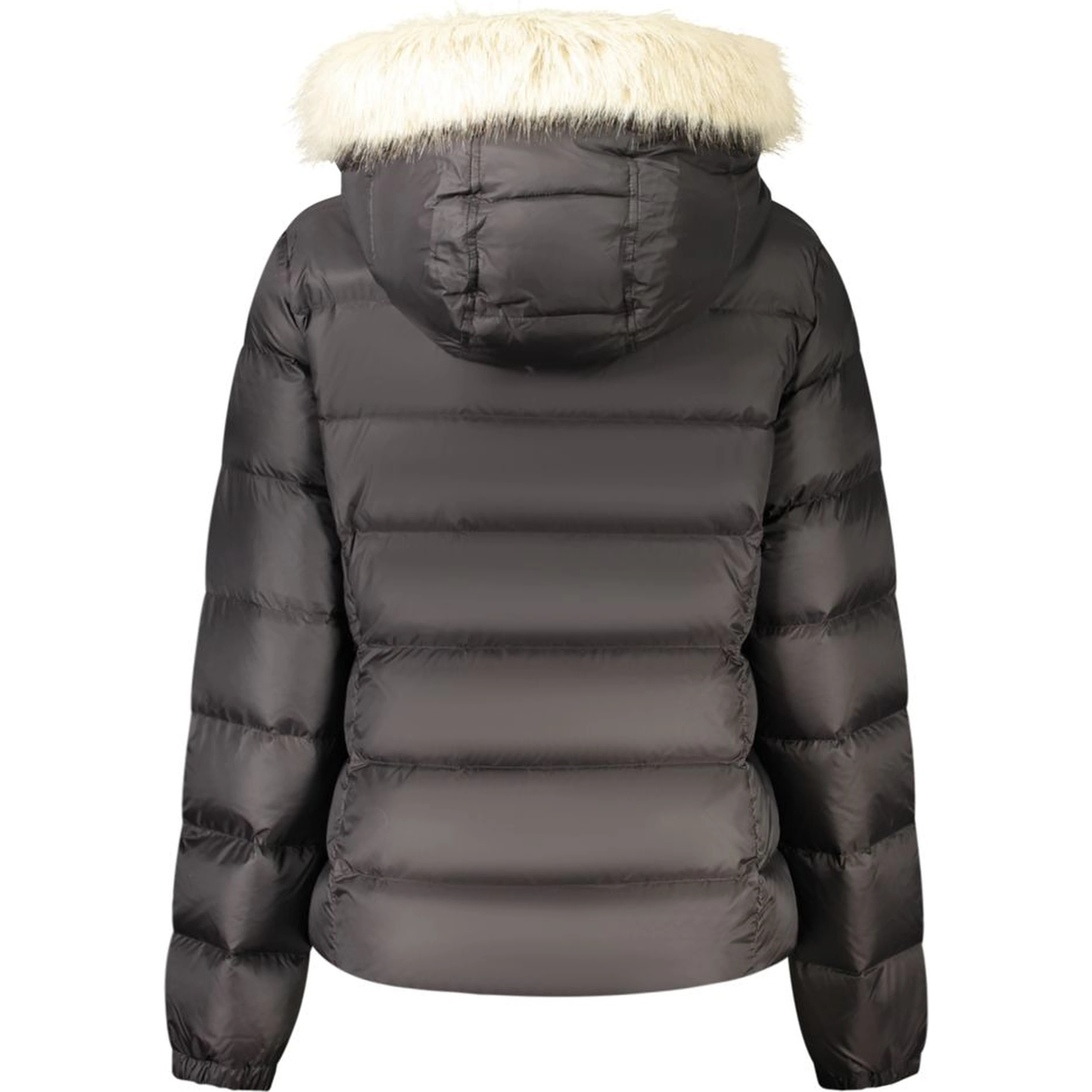Black Polyester Full-Length Jacket