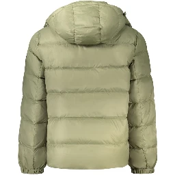 Green Nylon Full-Length Jacket