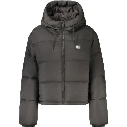 Black Polyester Shell Jacket