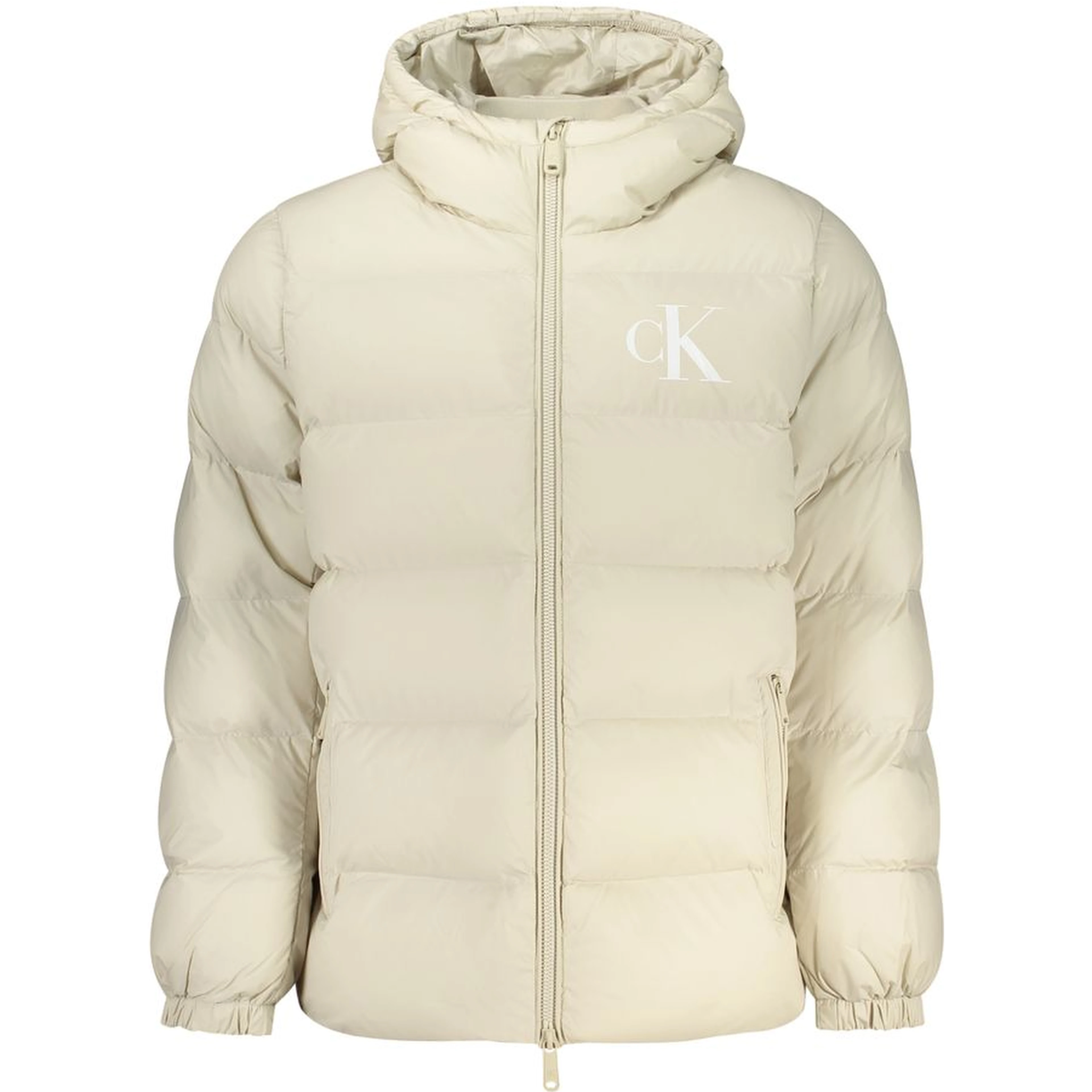 Beige Polyamide Shell Jacket