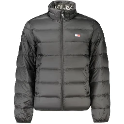 Black Polyester Men's Jacket