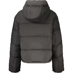 Black Polyester Shell Jacket