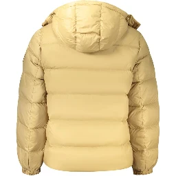 Beige Nylon Full-Length Jacket