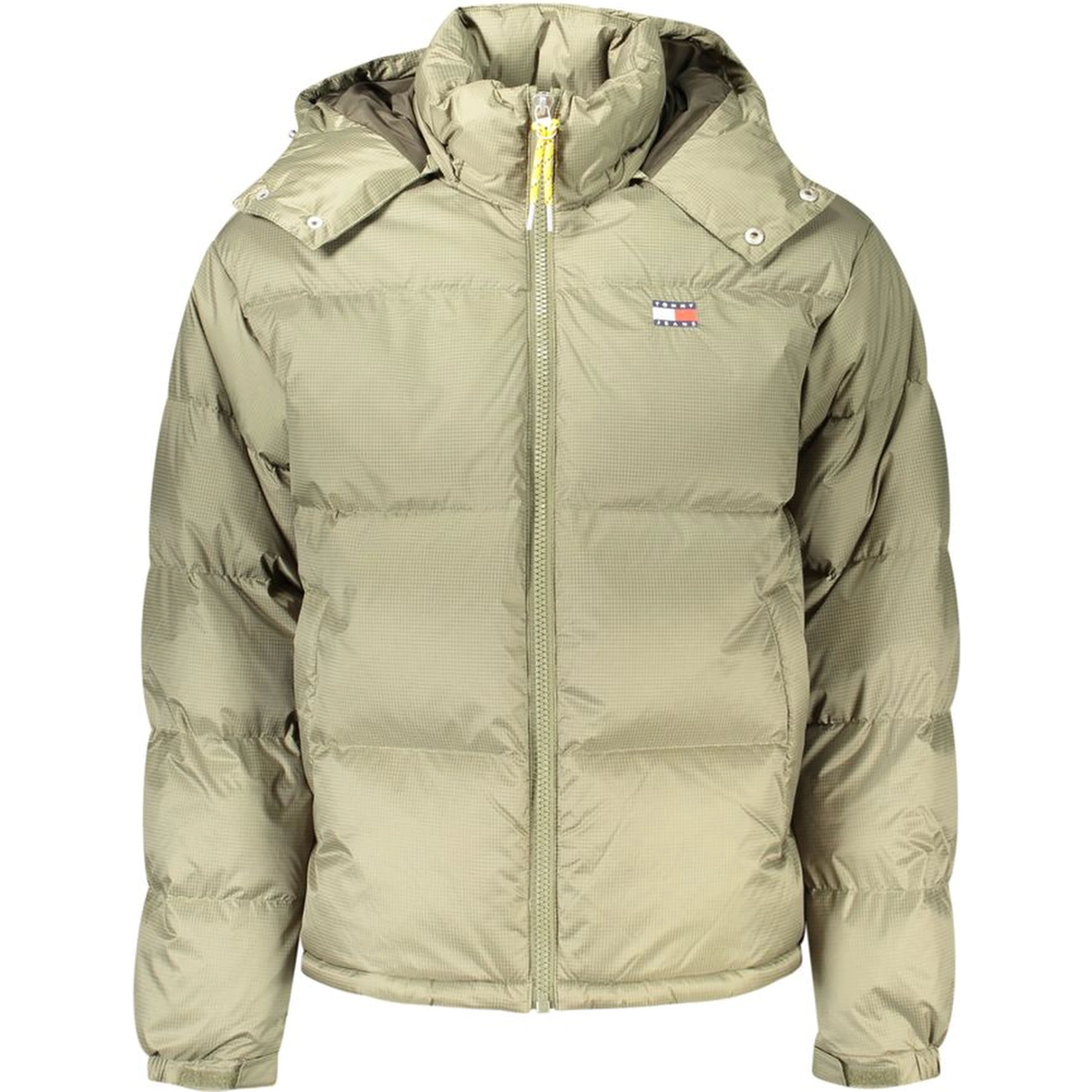 Green Polyester Full-Length Jacket