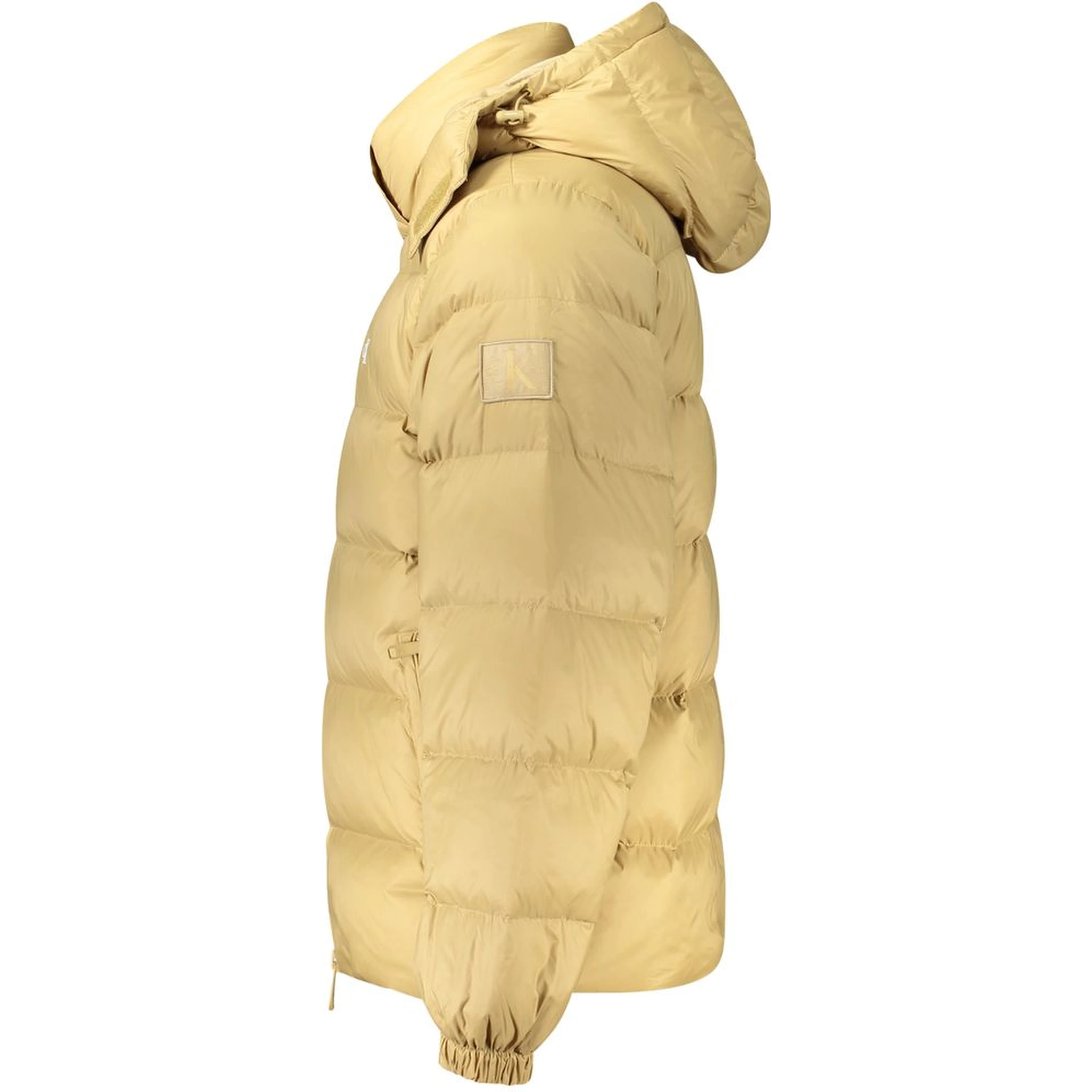Beige Nylon Full-Length Jacket