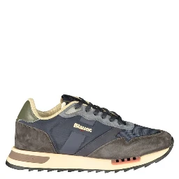 Blue Polyurethane Men's Sneaker
