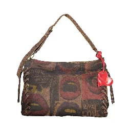 Brown Cotton Women's Bag