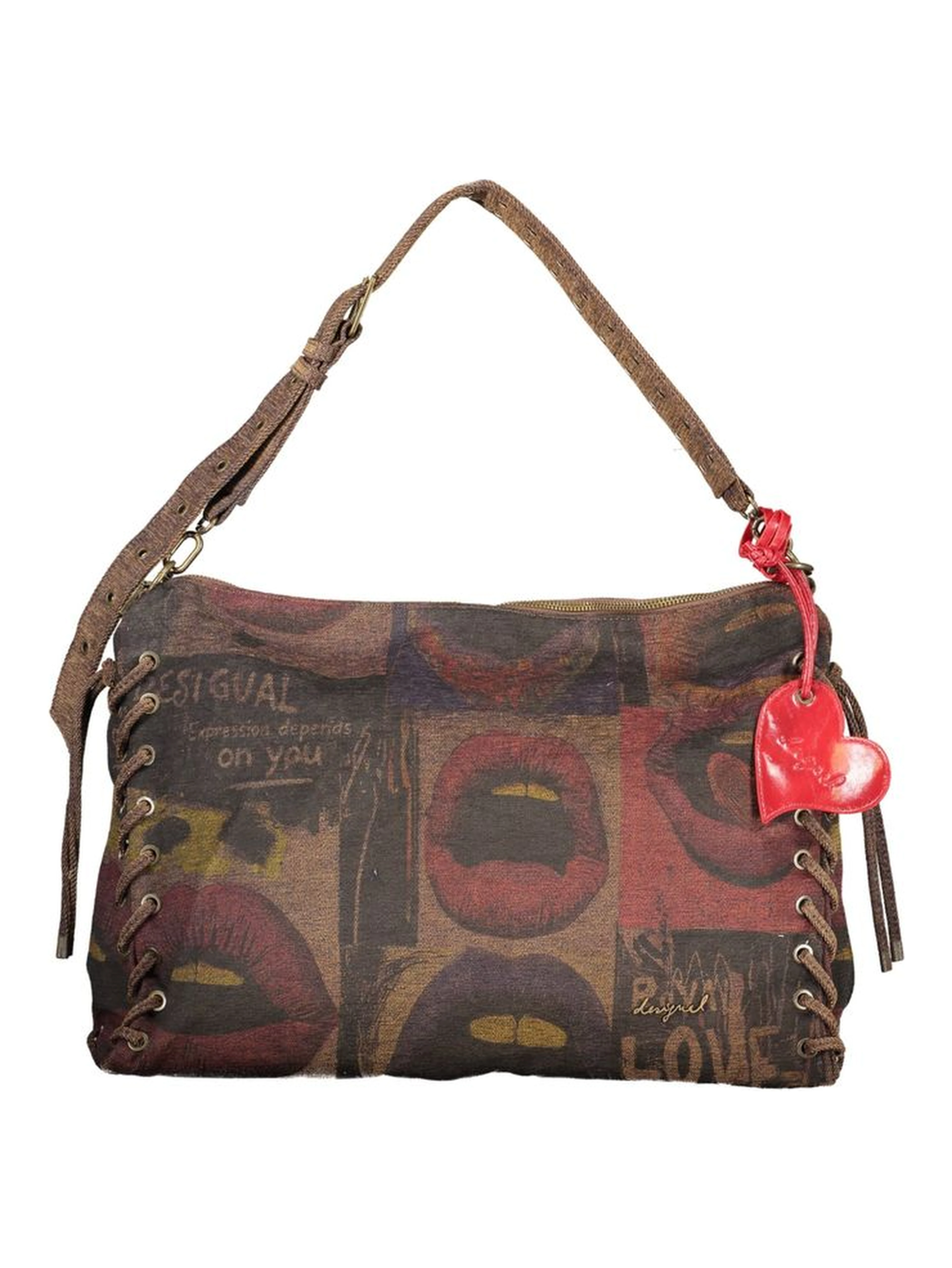 Brown Cotton Women's Bag