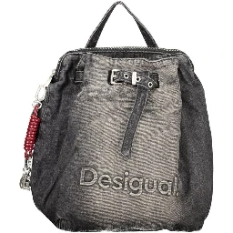 Black Cotton Womens Backpack