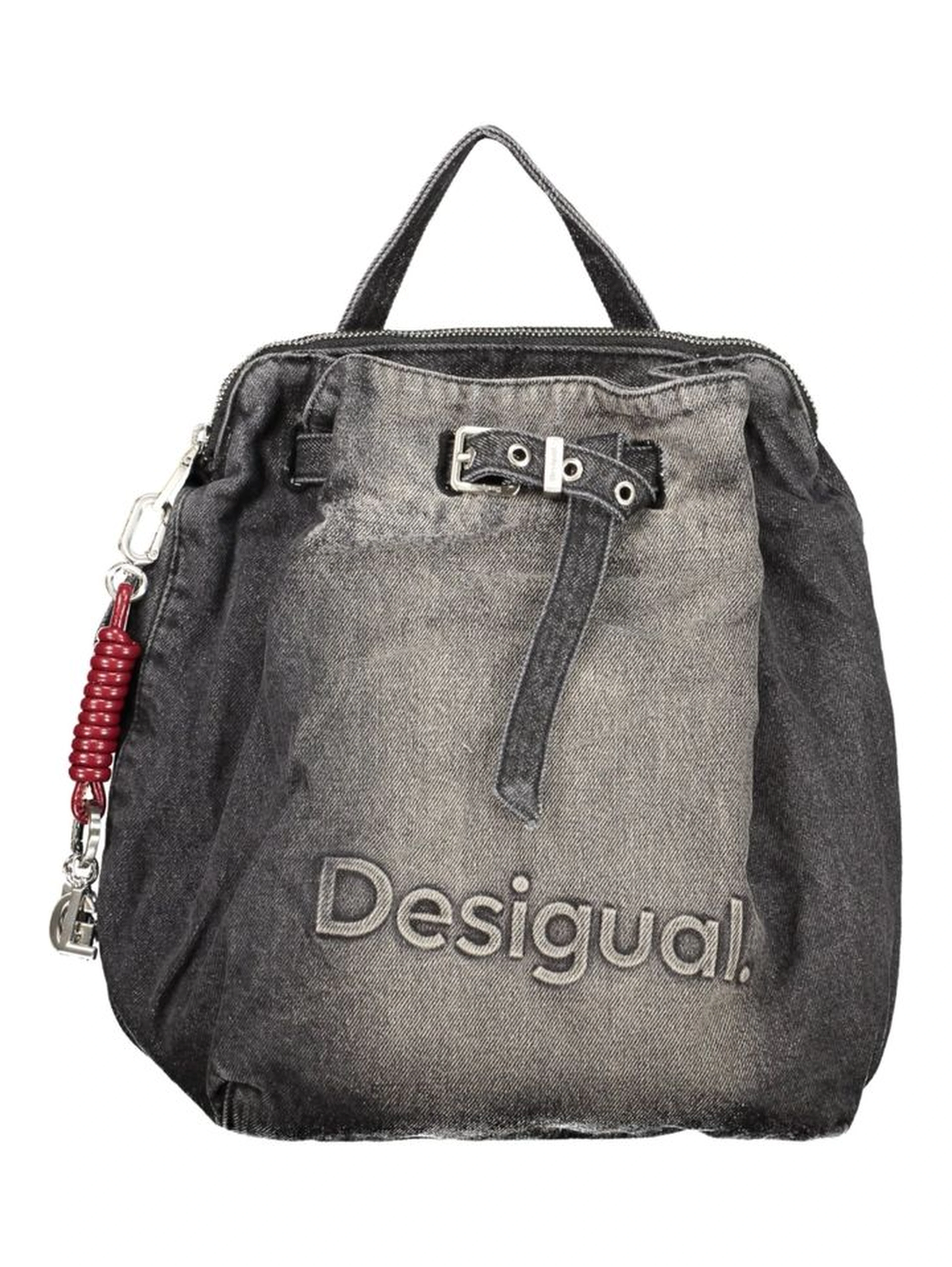 Black Cotton Womens Backpack