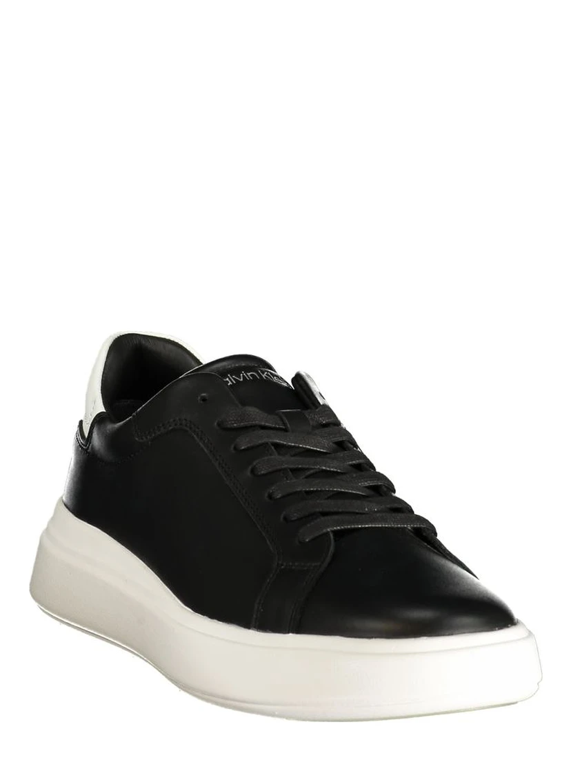 Black Leather Men's Sneaker