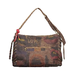 Brown Cotton Women's Bag