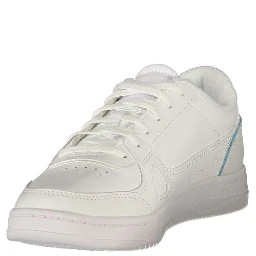 White Polyurethane Women Sneaker