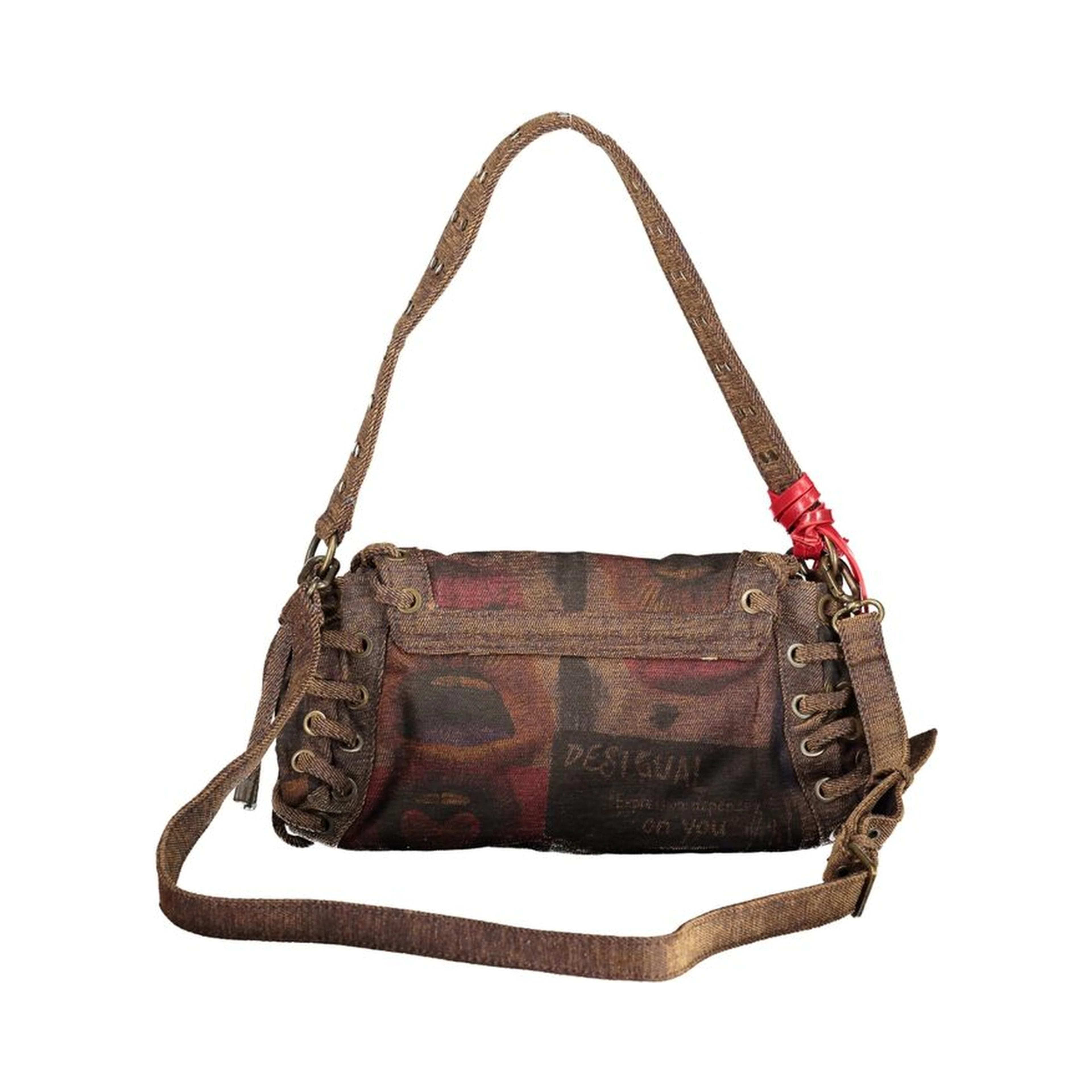 Brown Cotton Women's Bag