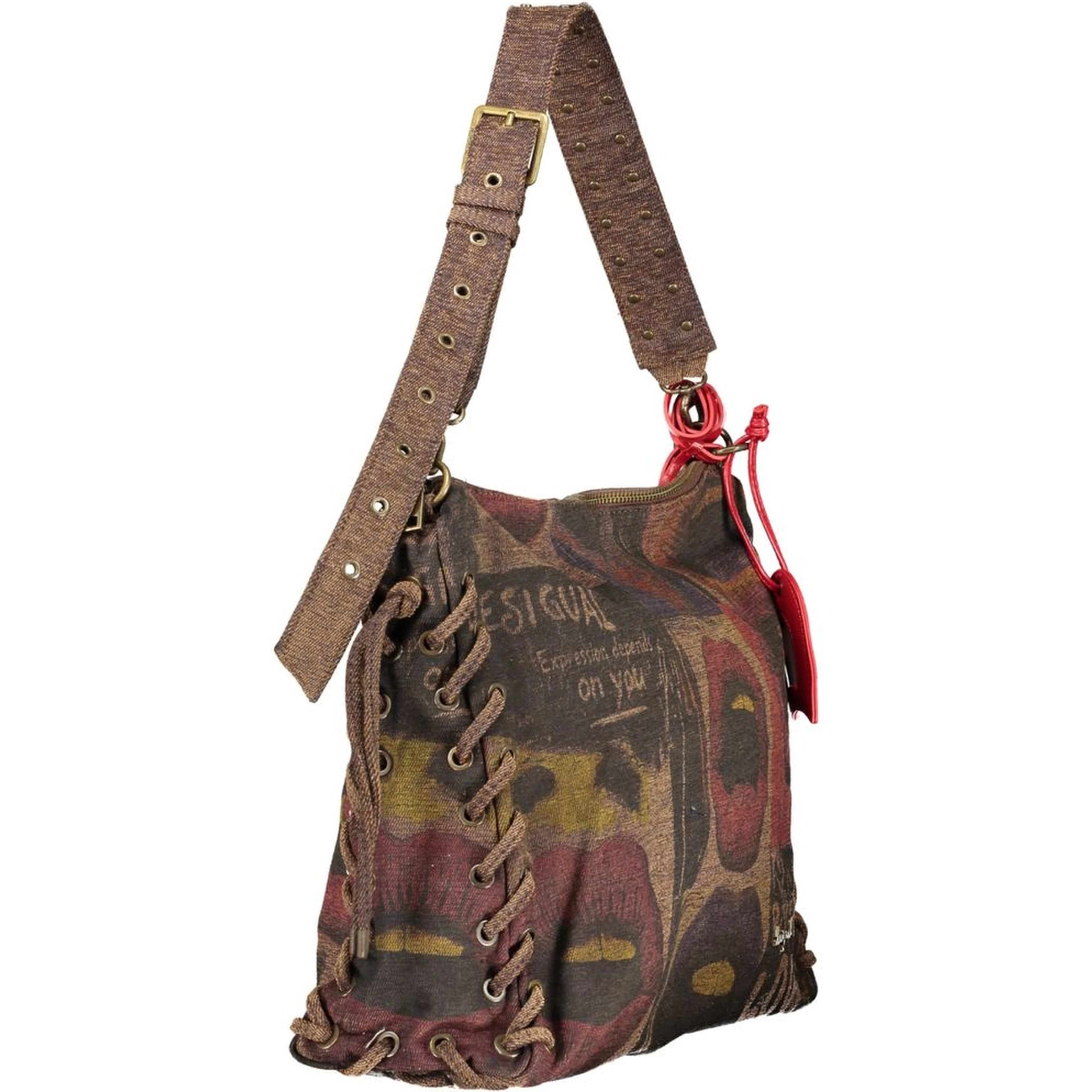 Brown Cotton Women's Bag
