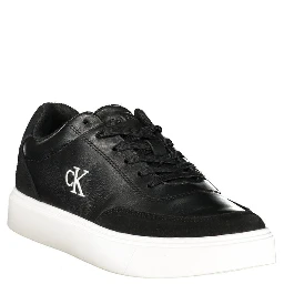 Black Polyurethane Men's Sneaker