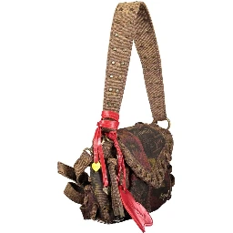 Brown Cotton Women's Bag