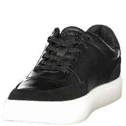 Black Polyurethane Men's Sneaker