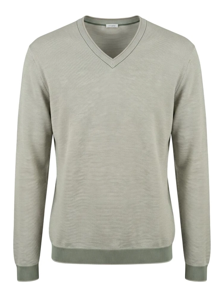 Green Cotton Men Sweater