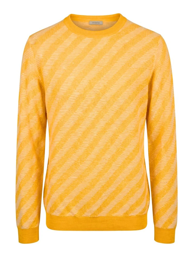 Orange Linen Men Sweater